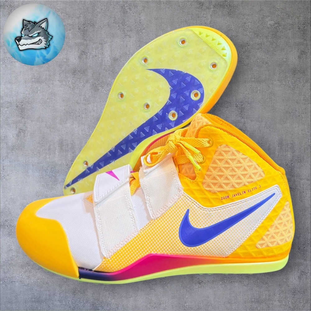 Nike Zoom Javelin Elite 3 Track Field Mens 9.5 Shoes Citron Pulse FZ9626-800 New